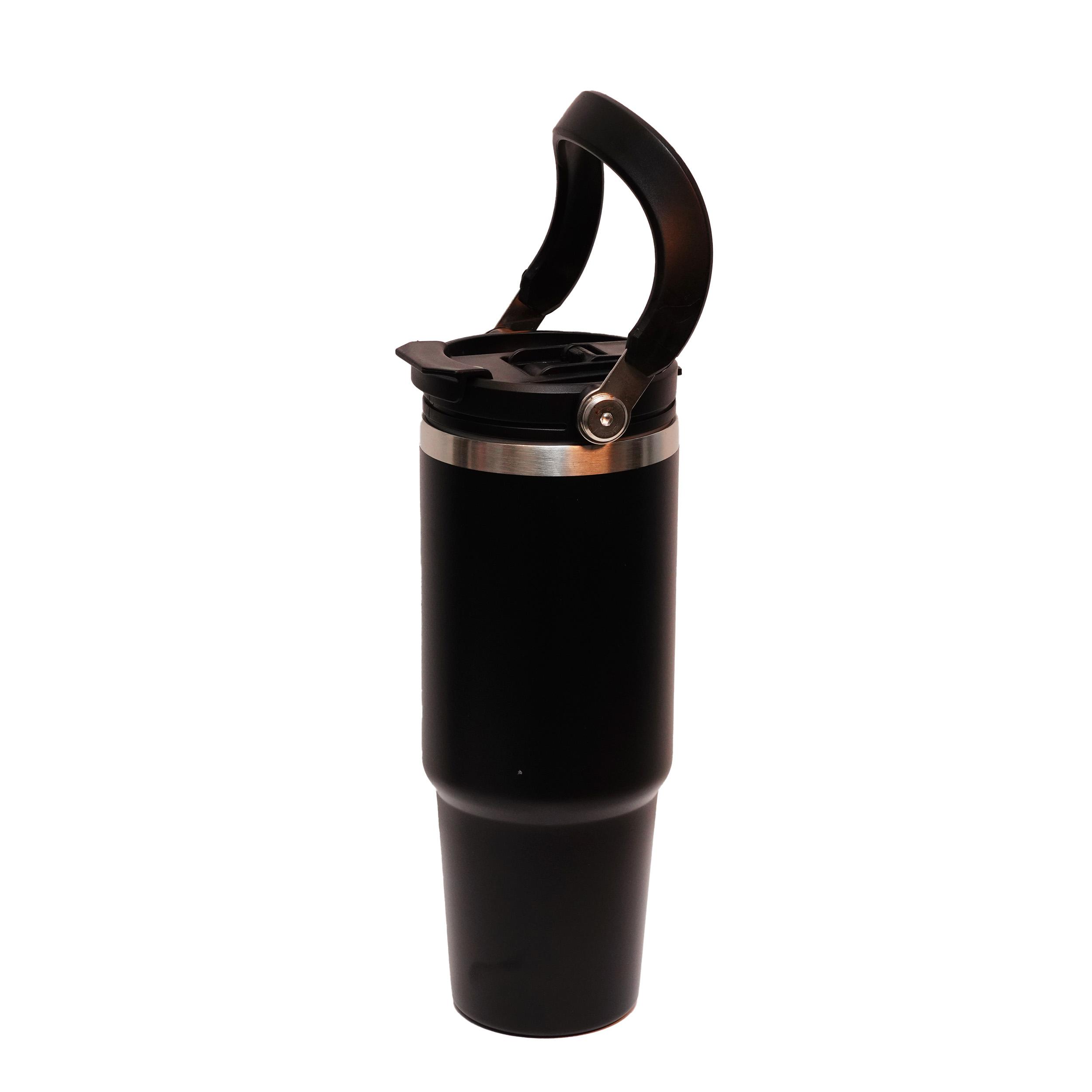 Promotional Travel Coffee Mug Stainless Steel Water Bottles - Black in Bulk